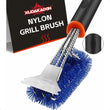 “Grill Brush & Scraper – Safe Nylon Bristles Triple Scrubber for BBQ Cleaning Cast Iron, Porcelain & Weber Gas Grates”