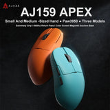 AJ159 Apex Wireless Gaming Mouse – 58g Lightweight, 42,000 DPI PAW3950/3395 Sensor, Tri-Mode Bluetooth/2.4G/Wired