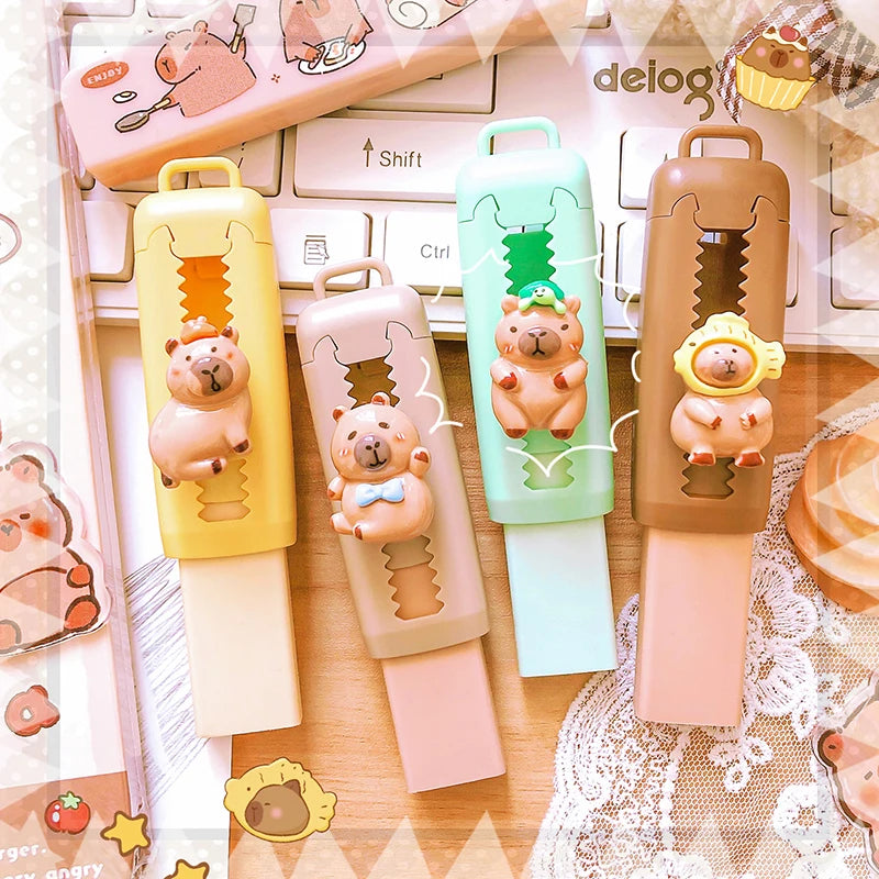 Cute Capybara Eraser – Kawaii Rubber Eraser for Kids, Fun School & Office Supply