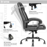 💺 Executive Office Chair – Ergonomic Computer Desk Chair with Hydrolysis-Resistant Leather & Spring Cushion Support