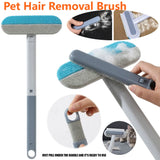 3-in-1 Pet Hair Remover Brush – Long Handle Cleaning Tool for Cat & Dog Fur, Window Brush & Multi-Surface Pet Hair Cleaner