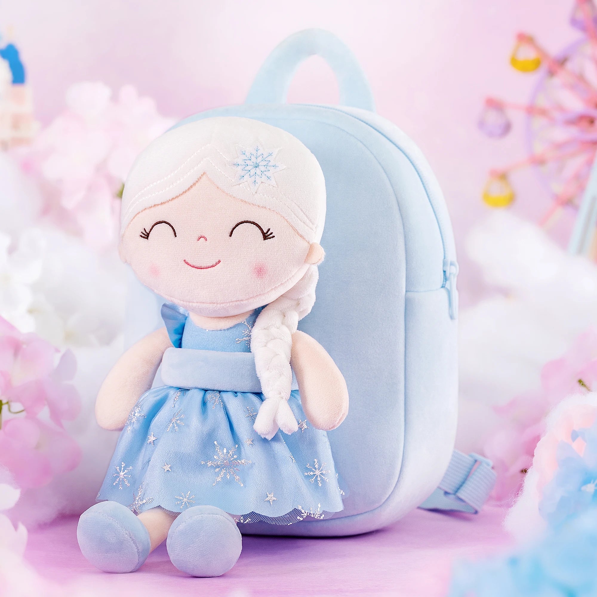 Gloveleya Soft Plush Princess Doll Backpack – Kids Manor Series | Cute Plush Backpack for Girls & Baby Shower Gift