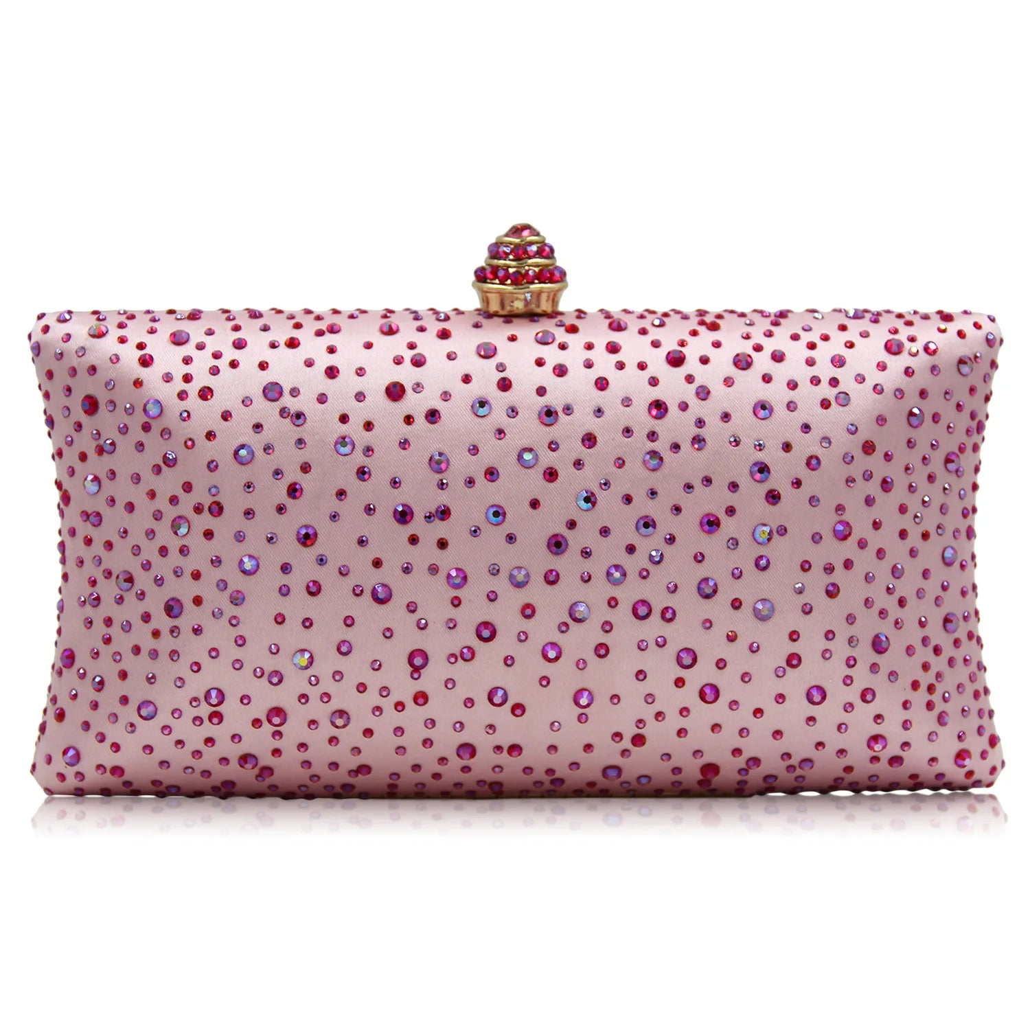 Women’s Fashion Rhinestone Clutch – Shiny PU Leather Handbag & Crossbody Shoulder Bag for Weddings & Parties