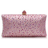 Women’s Fashion Rhinestone Clutch – Shiny PU Leather Handbag & Crossbody Shoulder Bag for Weddings & Parties