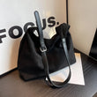Women’s Suede Shoulder Crossbody Bag – Large-Capacity Vintage Tote Satchel with Adjustable Strap, Solid Color Casual Purse
