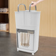 Movable Freestanding 2-Layer Laundry Basket – Detachable Dirty Clothes Storage with Wheels for Laundry Room & Balcony