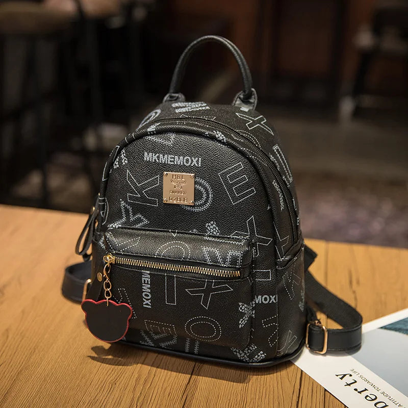 PU Leather Mini Backpack Purse for Women – Adjustable Strap Multi-Pocket Backpack for Travel & Shopping