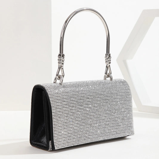 Women’s Luxury Rhinestone Clutch – Shiny Diamond Evening Purse with Large Capacity for Weddings, Parties & Elegant Events
