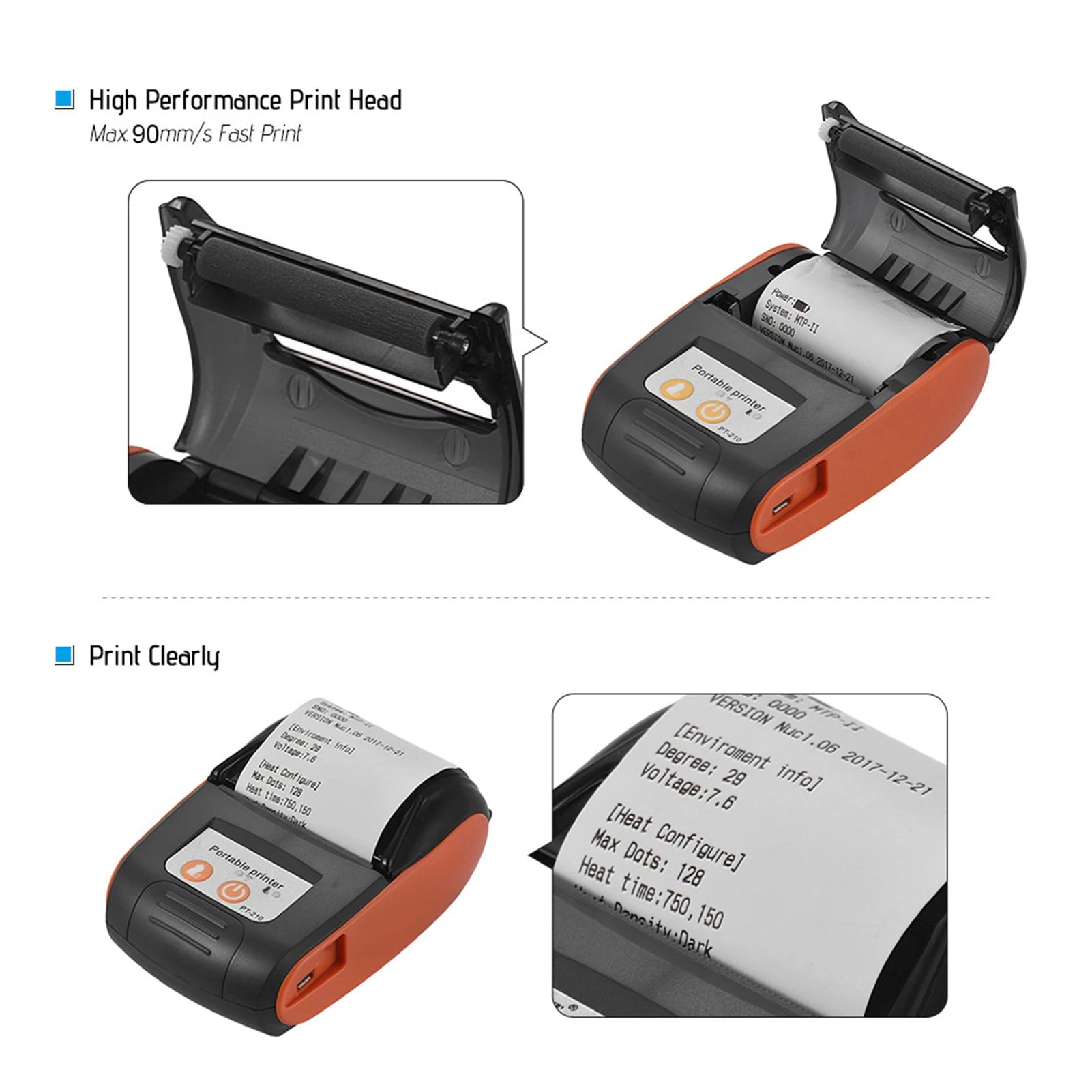 Portable Bluetooth Thermal Printer – Mini Wireless Printer for Android & iOS | Office & Home Use 🖨️📱