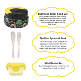 Toddler Leak-Proof Bento Lunch Box & Insulated Hot Food Jar with Lunch Bag – Kids School & Travel Meal Set