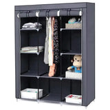 67″ Portable Closet Organizer – Wardrobe Storage Organizer with 10 Shelves, Quick & Easy to Assemble (Gray)
