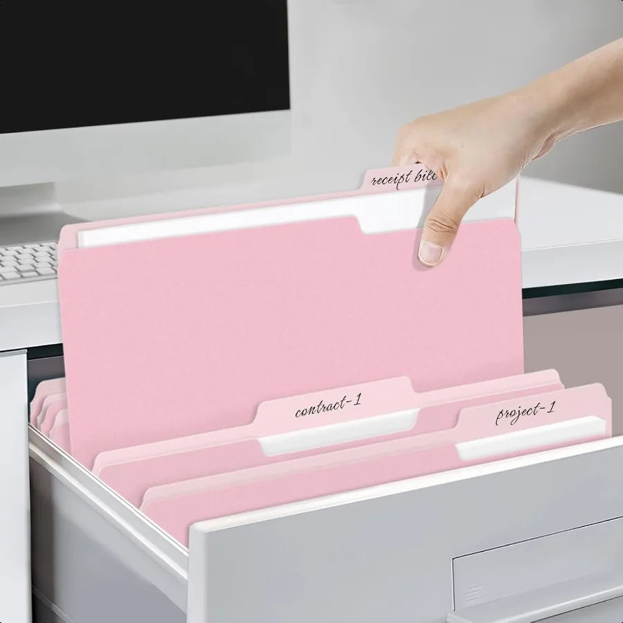 File Folders – 30-Pack Colored Manilla Folders Letter Size (8.5" x 11") for Office, Home & School 📁