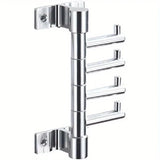 Vertical Swivel Hook Rack with 4 Rotatable Arms – Wall-Mounted Metal Towel & Accessory Organizer