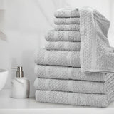 10-Piece Grey Towel Set – Ultra Soft, Durable & Absorbent Bath Towels for Home, Spa & Travel 🛁✨