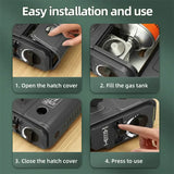 Portable Cassette Gas Stove – 2900W High Fire Outdoor Camping & Household Grill Stove for BBQ & Cooking”