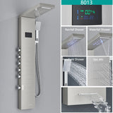 LED Waterfall Shower Panel Tower Set – Body Massage Jets & Rainfall Shower System