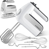 5-Speed Electric Hand Mixer 800W – Handheld Mixer with Turbo, Stainless Steel Attachments & Storage Case