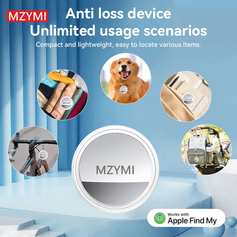 MZYMI Portable Smart Anti-Loss Device – TX02 GPS Tracker Locator Compatible with Apple Find My for Kids, Wallets & Luggage
