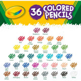36-Count Colored Pencils Set – Kids Arts & Crafts Coloring Supplies
