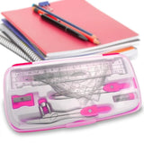 Complete Geometry Kit – 15-Piece Math Tool Set with Compasses, Protractors, Rulers & Pencils for Students 📐