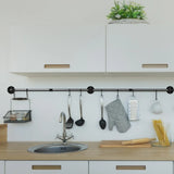 180cm Industrial Pipe Clothes Rail – Wall-Mounted Clothes Hanging Rack, Heavy-Duty Detachable Garment Organizer for Home & Retail