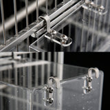Transparent Acrylic Bird Bath Box – Hanging Water Tub for Cages, Thickened Shower Accessory for Parrots, Canaries & Budgies