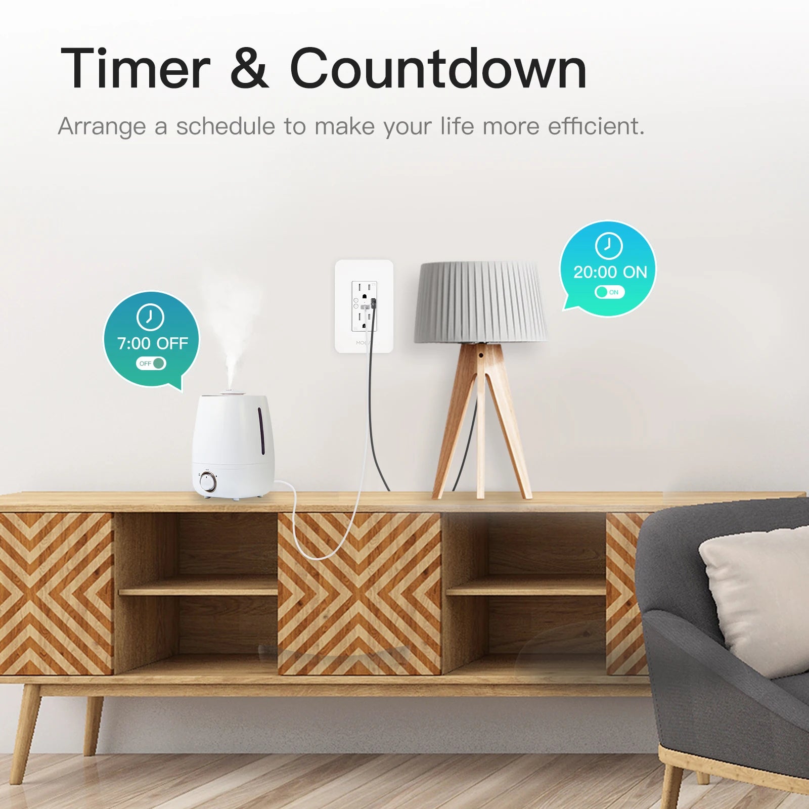 WiFi Smart Power Wall Socket – Dual Outlet Plug with USB & Type-C Ports, Alexa & Google Home Compatible Smart Socket for Home & Office