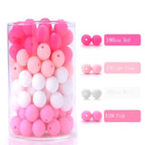 100-Piece 12 mm Silicone Beads Set for Baby Teething & Pacifier Chain – BPA-Free Chewable DIY Accessory