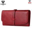 Women’s Genuine Leather Long Wallet – Luxury Clutch Purse with Phone Pocket, Card Holder & Casual Handbag Style