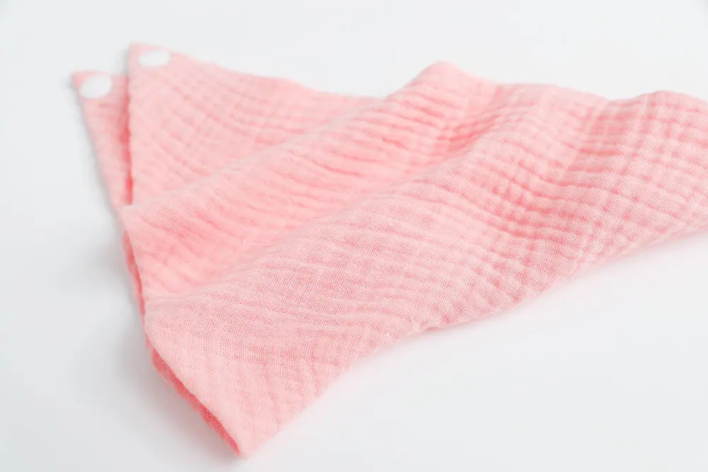 6-Piece Baby Bibs Set – Soft Cotton Muslin Gauze Burp Cloths | 2-Layer Feeding & Drool Towels for Newborns