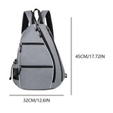 Adjustable pickleball sling bag – multi-pocket racquet backpack for rackets, balls & sports gear, lightweight travel handbag