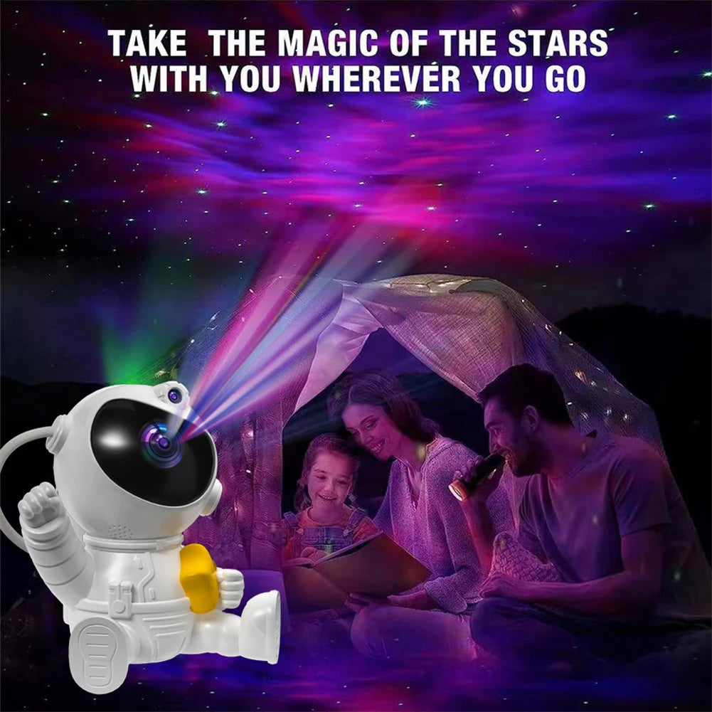Astronaut Galaxy Star Projector Lamp – Cartoon LED Night Light with Starry Sky & Galaxy Effects, Bedroom Ceiling Projection for Kids’ Gifts