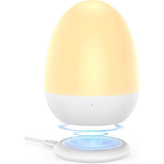 Jolywell Baby Night Light – Portable Egg-Shaped Nursery Lamp with Stable Charging Pad & Touch Control, Soothing LED Nightlight for Kids & Breastfeeding