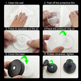 4-Pack Stainless Steel Suction Cup Hooks – Waterproof No-Punch Wall Mount Hooks for Kitchen & Bathroom