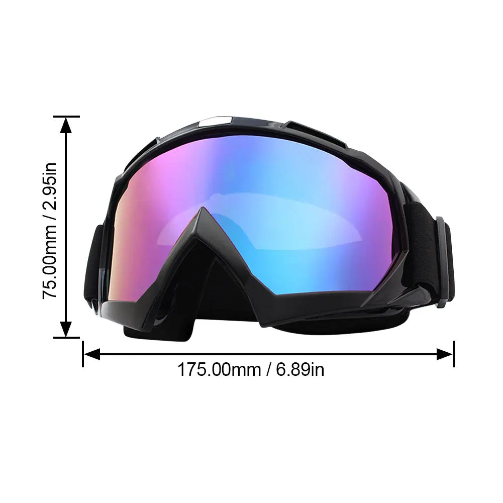 Motorcycle & Snowboard Goggles – Windproof Anti-Fog Cycling Sunglasses with UV Protection for Winter Outdoor Sports