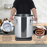5 Gallon (19L) Stainless Steel Water & Alcohol Distiller – Home Brewing DIY Kit with Built-in Thermometer, Copper Tube & Water Pump