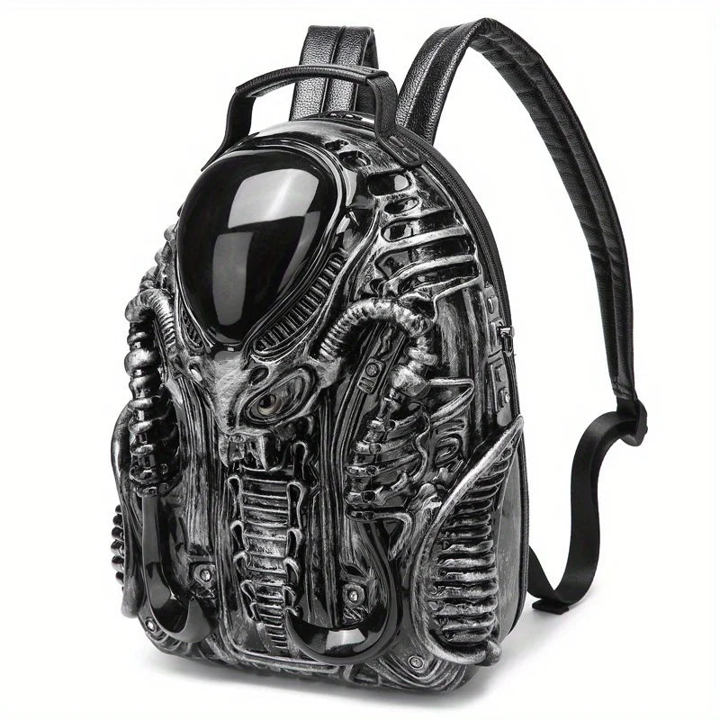 Cyberpunk Alien Graphic Unisex Backpack – Personalized Creative Design