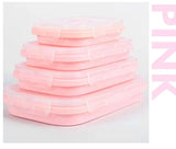 4-Pack Silicone Collapsible Lunch & Food Storage Boxes – Flat Stack Design with Lids, BPA-Free