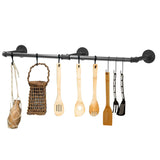 180cm Industrial Pipe Clothes Rail – Wall-Mounted Clothes Hanging Rack, Heavy-Duty Detachable Garment Organizer for Home & Retail