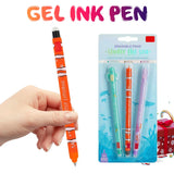 Sea Friends 3-Piece Erasable Gel Pen Set – 0.7 mm Sea Horse, Clown Fish & Sea Turtle Kids Stationery