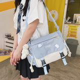 Harajuku Women’s Crossbody Bag 🎨 – Large Capacity Messenger Pouch with Zipper Pocket for Work, Sports & Travel 👜✨