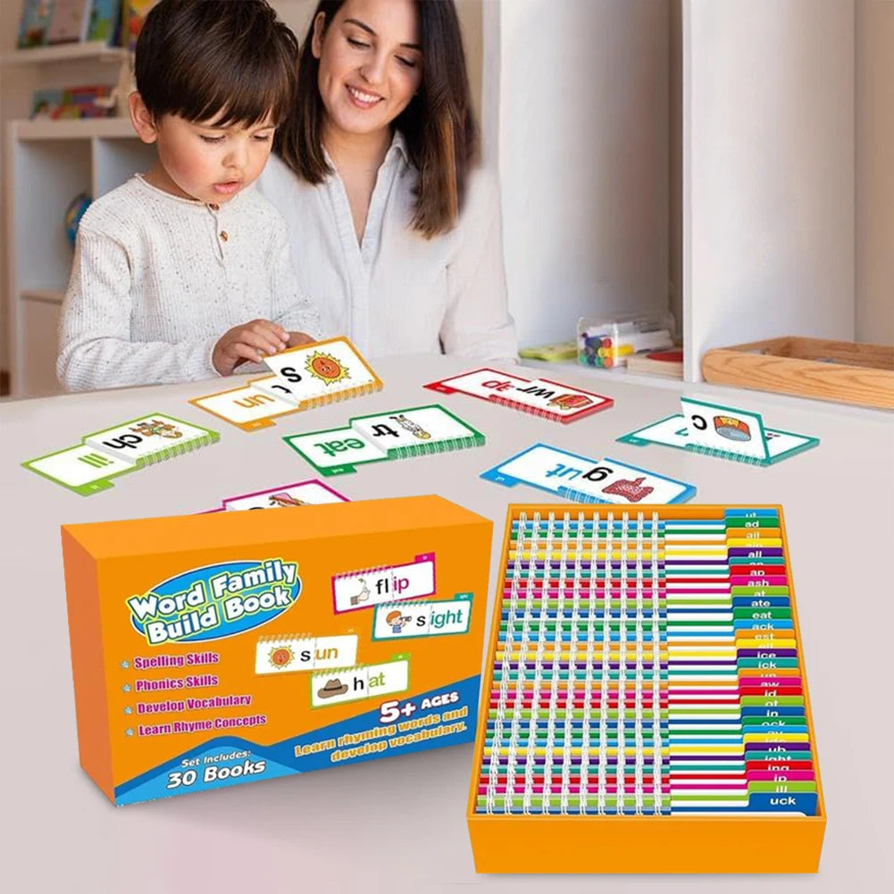 CVC Word Flip Chart – Montessori Phonics Spelling Builder | Educational Sight Words Game for Preschool & Kindergarten