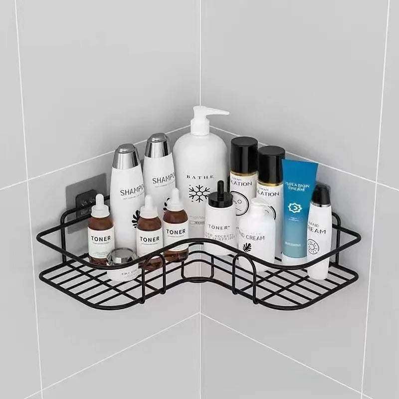 Wall-Mounted Corner Bathroom Shelf – Premium Stainless Steel Storage Rack for Shower & Vanity