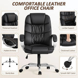 💺 High-Back Office Chair – PU Leather Executive Computer Desk Chair with Adjustable Height & Padded Swivel Seat