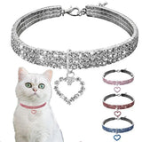 Bling Rhinestone Dog Collar with Leash – Crystal Sparkling Accessory for Small & Medium Dogs (S/M/L, Pink)