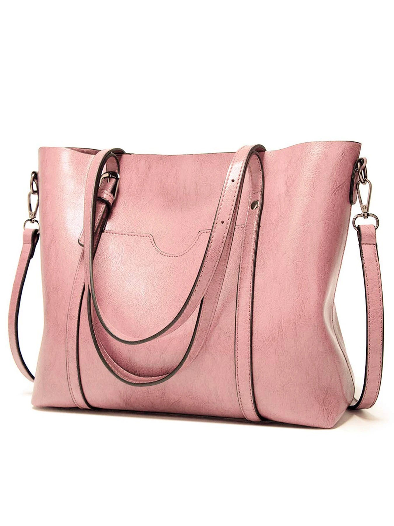 Pahajim women’s leather handbag – elegant top-handle satchel purse, classic tote bag for women’s fashion & daily use