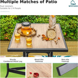 “5-Piece Outdoor High-Top Bar Set – Waterproof Bar-Height Table & 4 Chairs Bistro Patio Set in Light Blue”