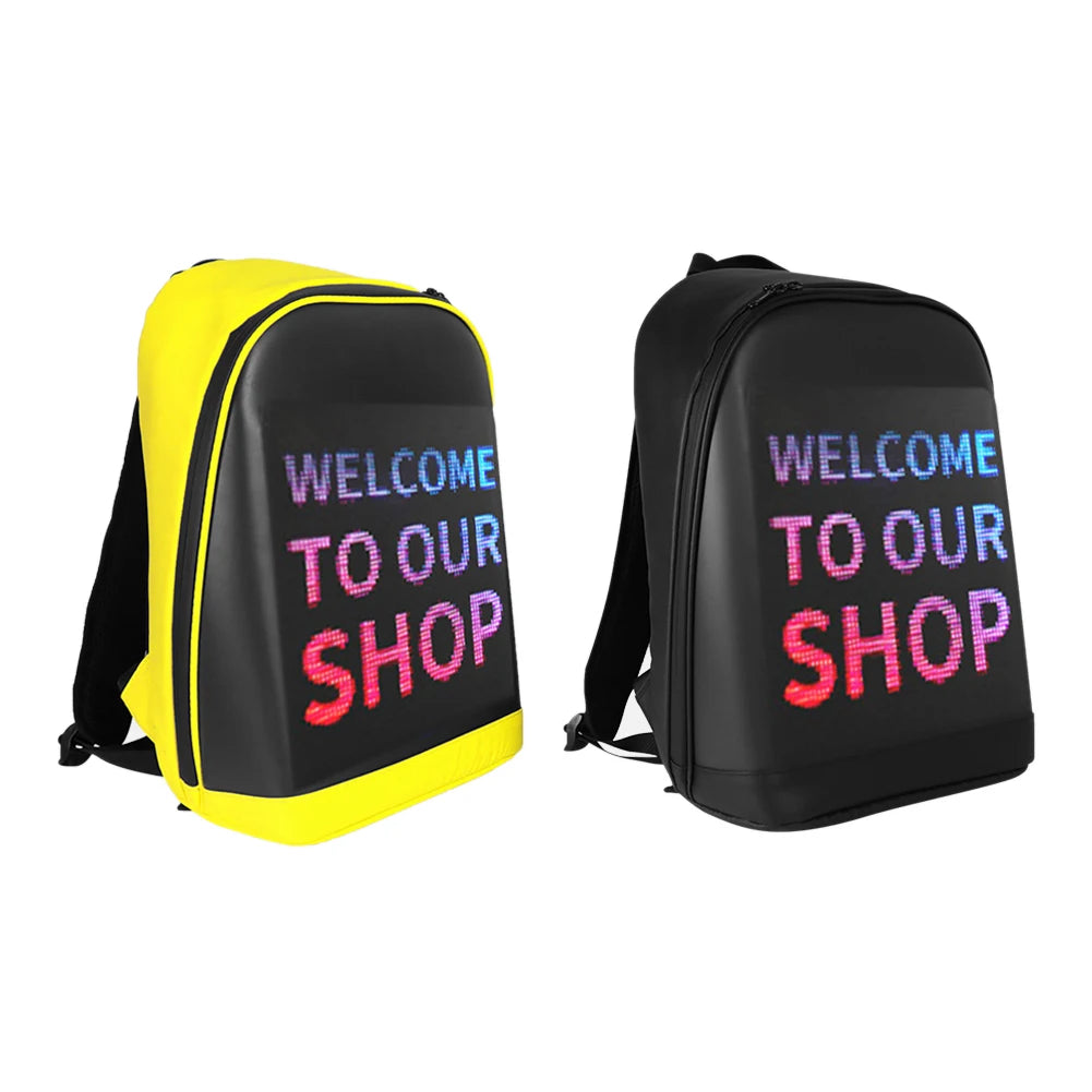 LED Screen Display Backpack – Wireless Business & Travel Laptop Backpack for Men and Women