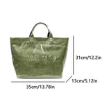Women’s PVC simple tote handbag – large-capacity waterproof fashion shoulder bag, versatile purse for shopping, work, travel & daily use