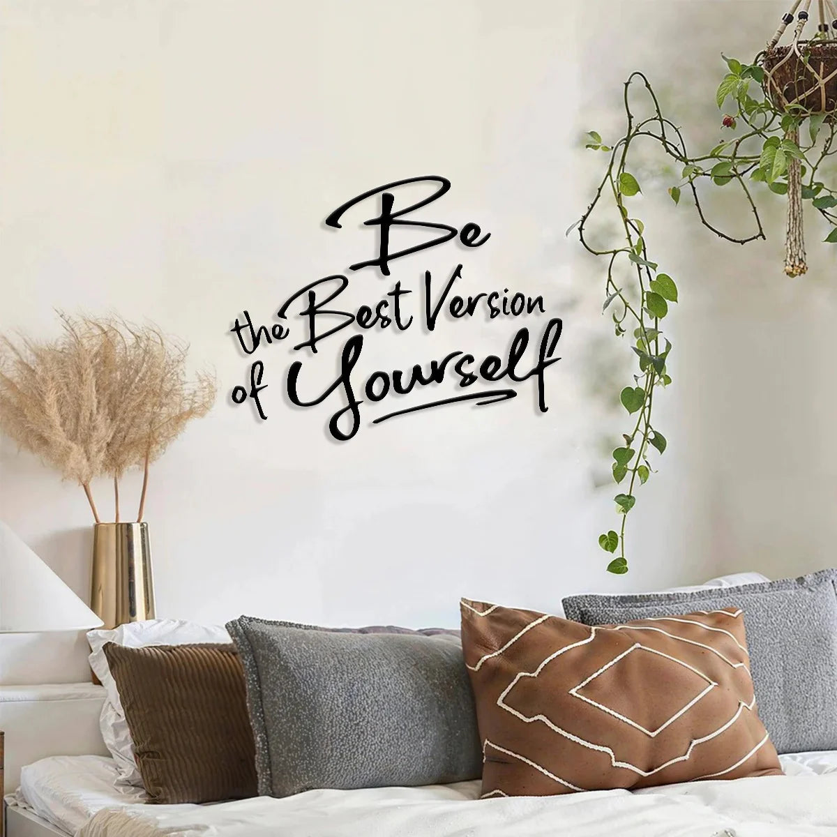 Minimalist Metal Wall Art – “Get Sh*t Done” Black & White Motivational Typography for Modern Home & Office Walls